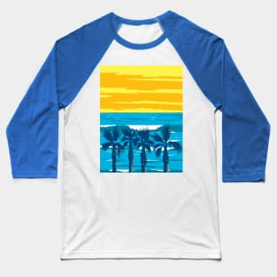 Seaside Reef in Cardiff State Beach California WPA Poster Art Baseball T-Shirt